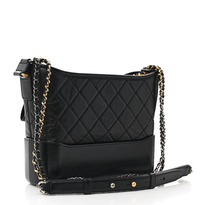 Chanel Aged Calfskin Quilted New Medium Gabrielle Hobo Black 3 of 16
