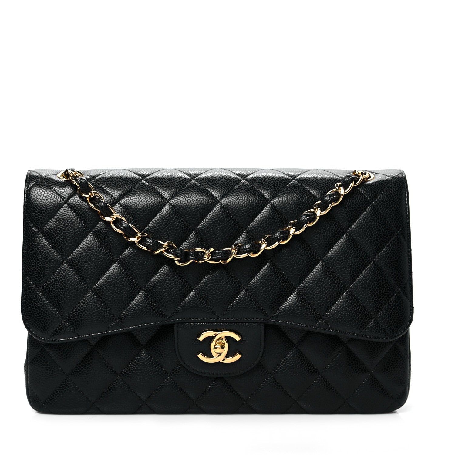 Chanel Caviar Quilted Jumbo Double Flap Black 1 of 7