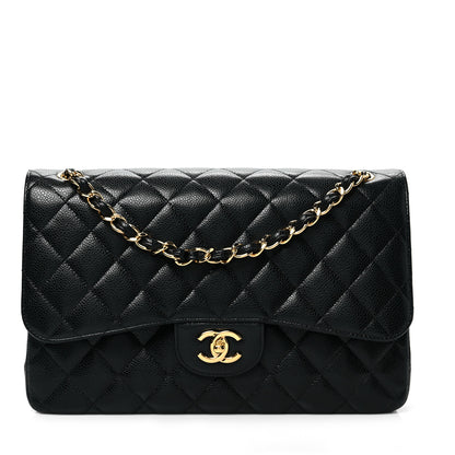 Chanel Caviar Quilted Jumbo Double Flap Black 1 of 7