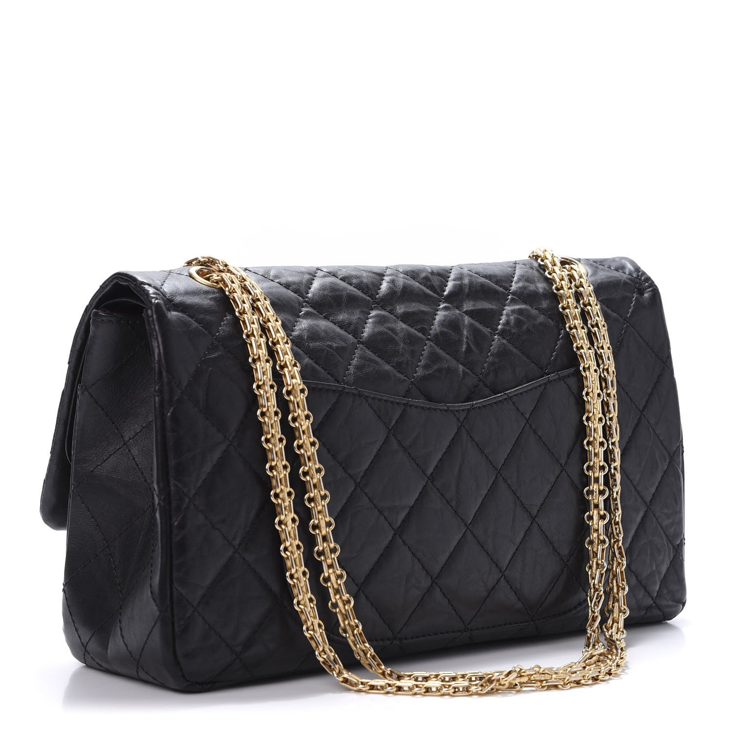 Chanel Crumpled Calfskin Quilted 2.55 Reissue 227 Flap Black 3 of 13