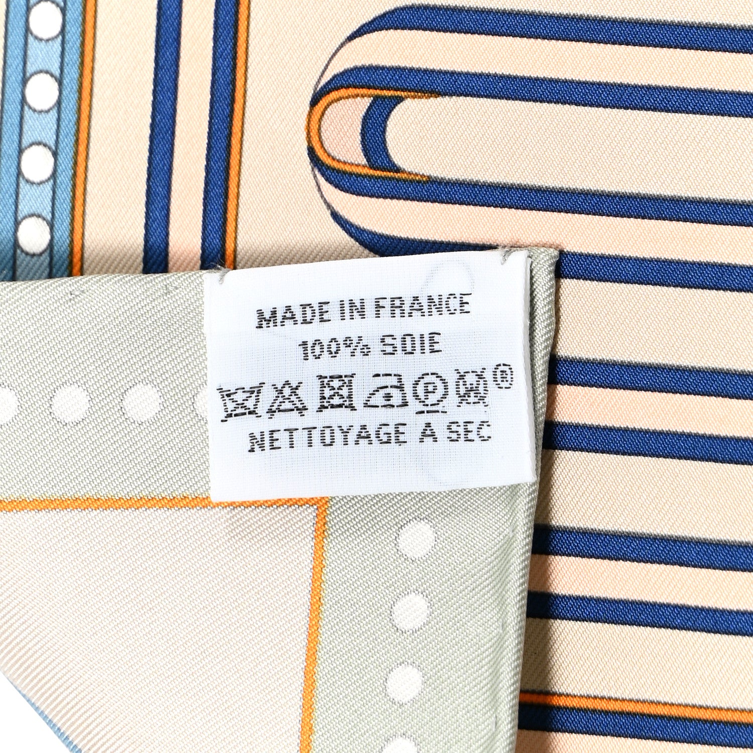 Hermes Silk Carre Grand Tralala Scarf 45 Vert Amande Beige Bleu 4 of 8