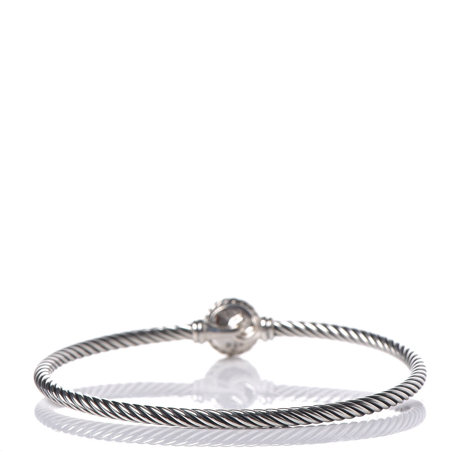 David Yurman Sterling Silver Black Onyx 3mm Chatelaine Bracelet 3 of 5