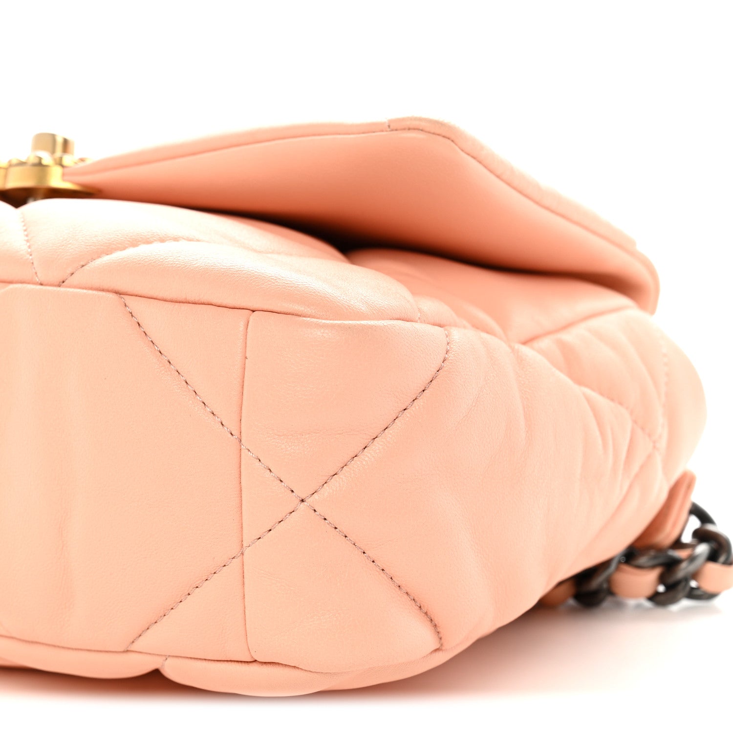 Chanel Goatskin Quilted Medium Chanel 19 Flap Light Pink 10 of 10