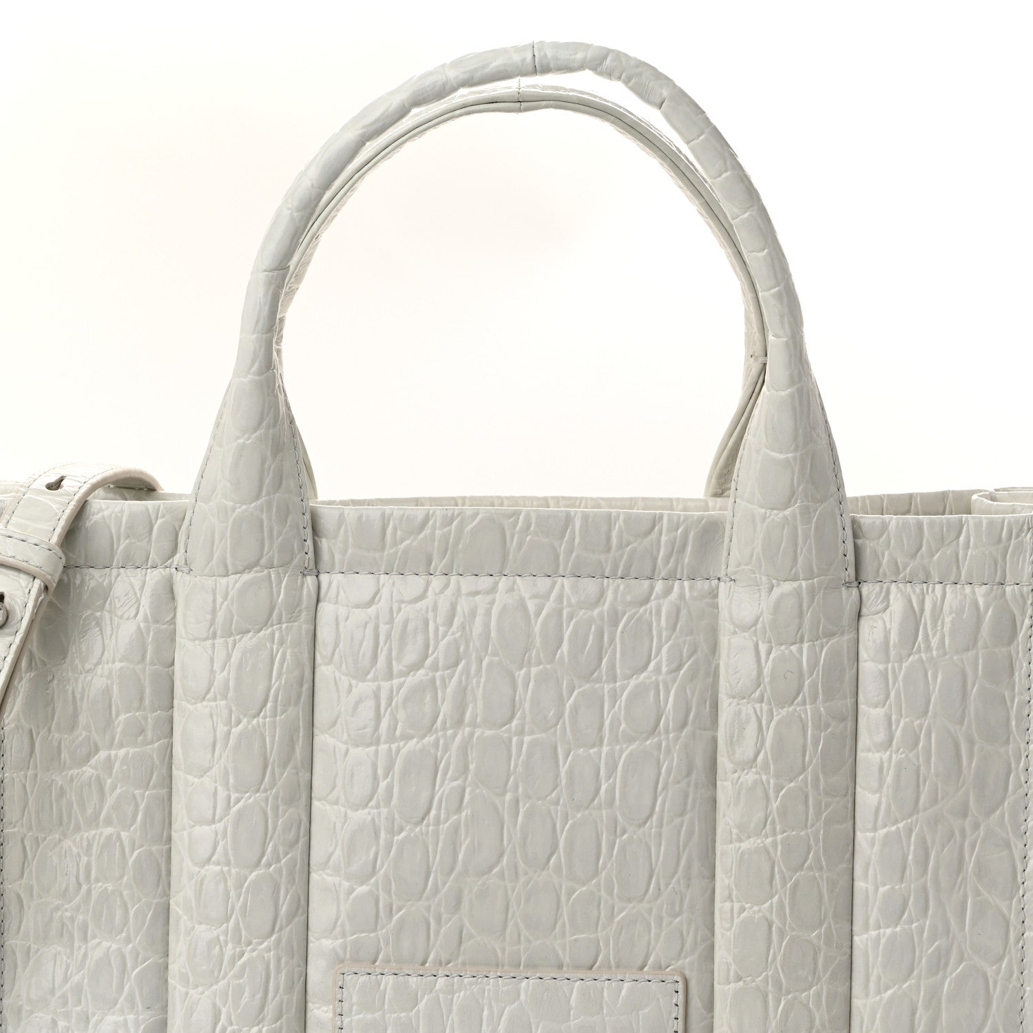 Marc Jacobs Croc Embossed Medium The Tote Bag Ivory 8 of 10