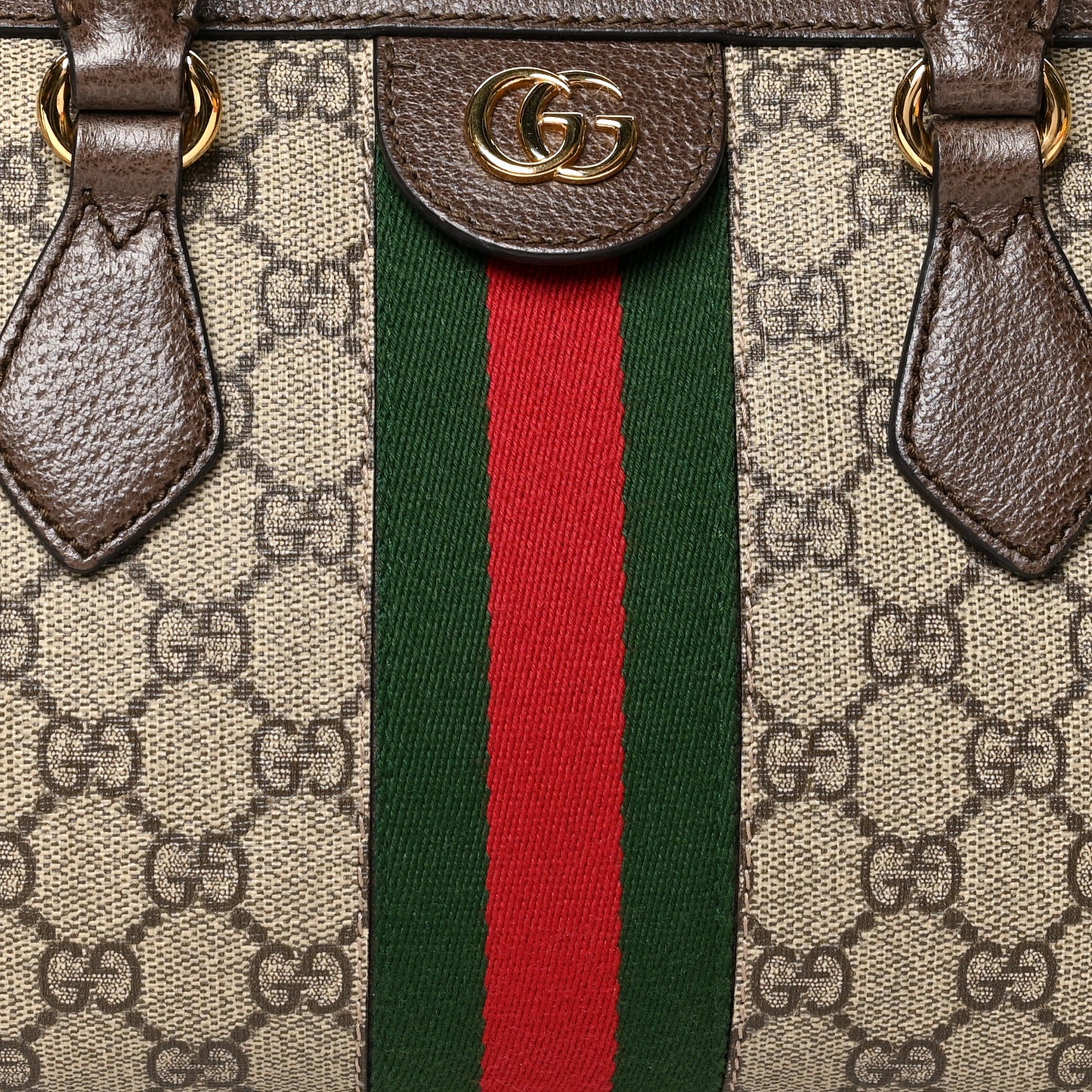 GG Supreme Monogram Web Medium Ophidia Boston Brown