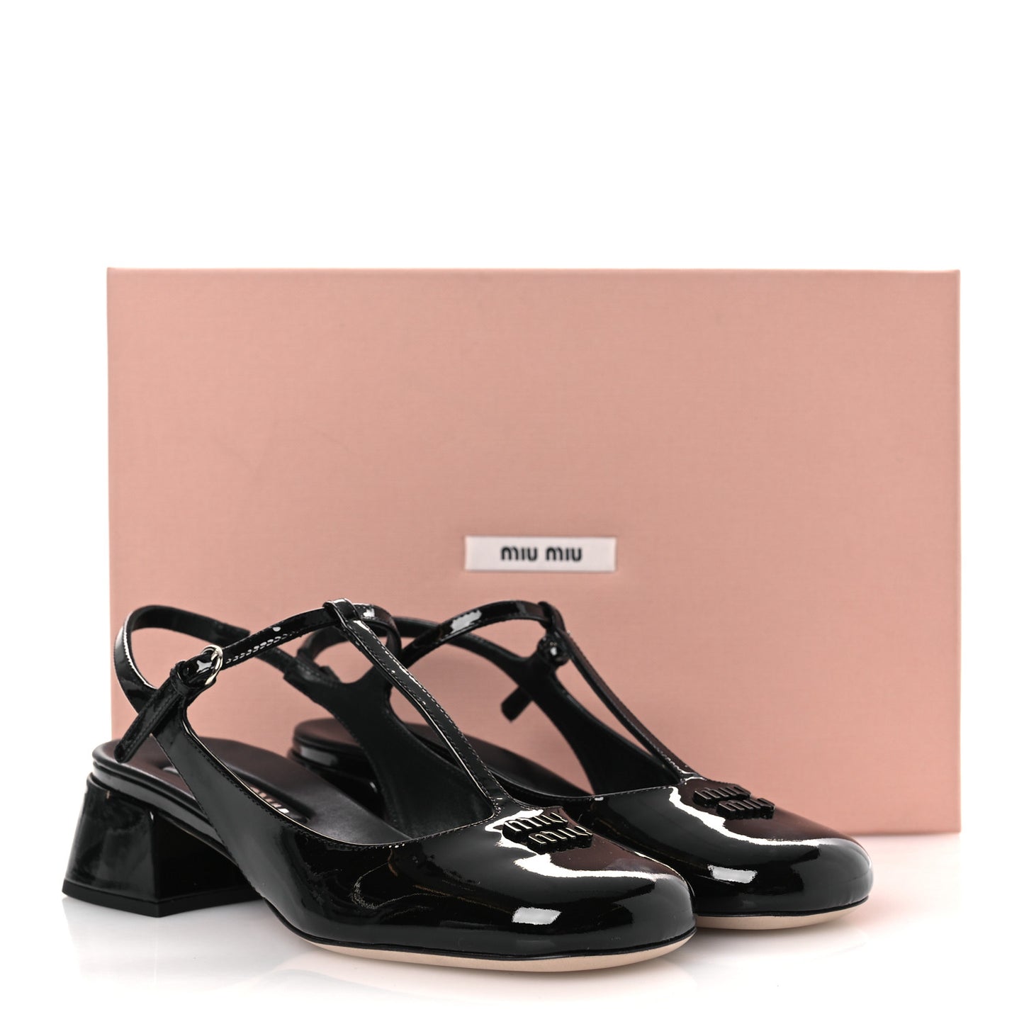 Vernice Slingback Mary Jane Pumps 37 Black