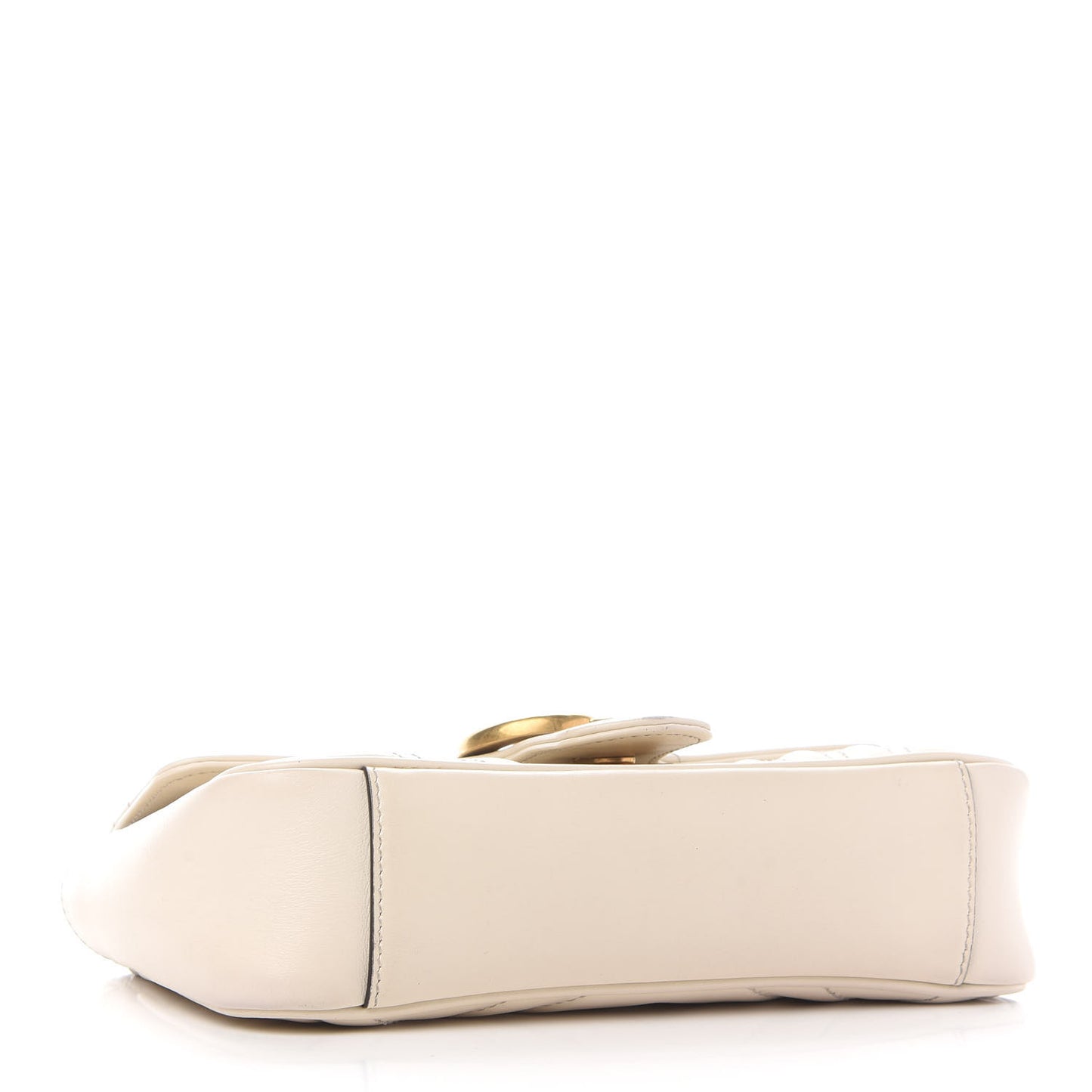 Calfskin Matelasse Mini GG Marmont Shoulder Bag White