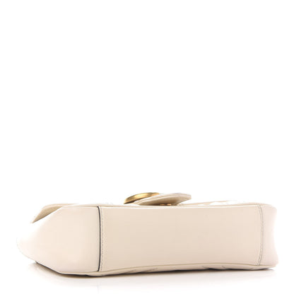 Gucci Calfskin Matelasse Mini GG Marmont Shoulder Bag White 4 of 10