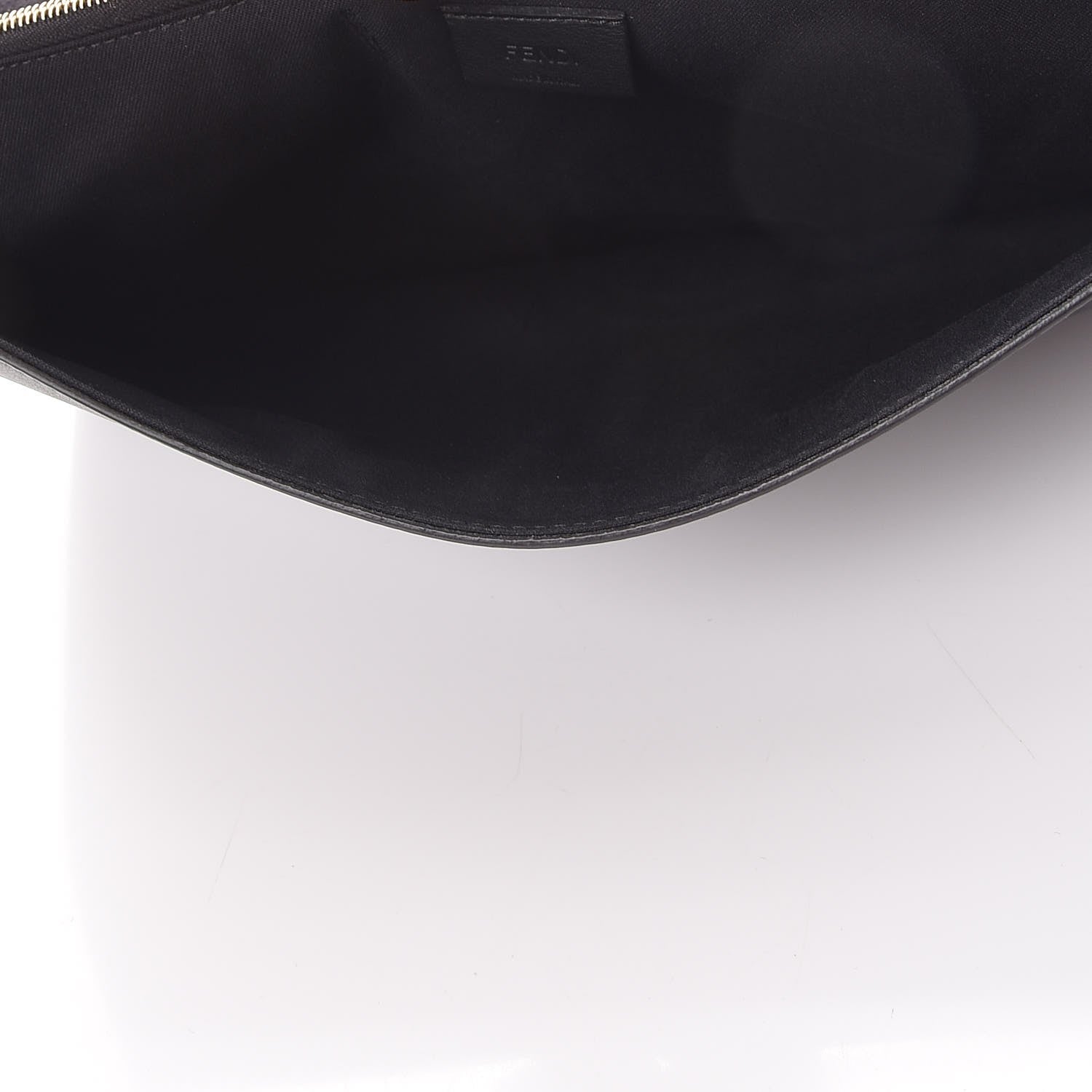 Fendi Vitello Flamingo Tube Macro Clutch Black 6 of 9