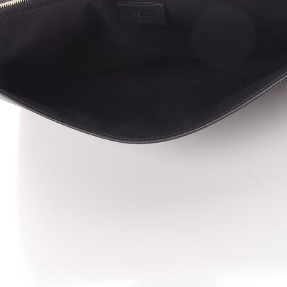 Fendi Vitello Flamingo Tube Macro Clutch Black 6 of 9