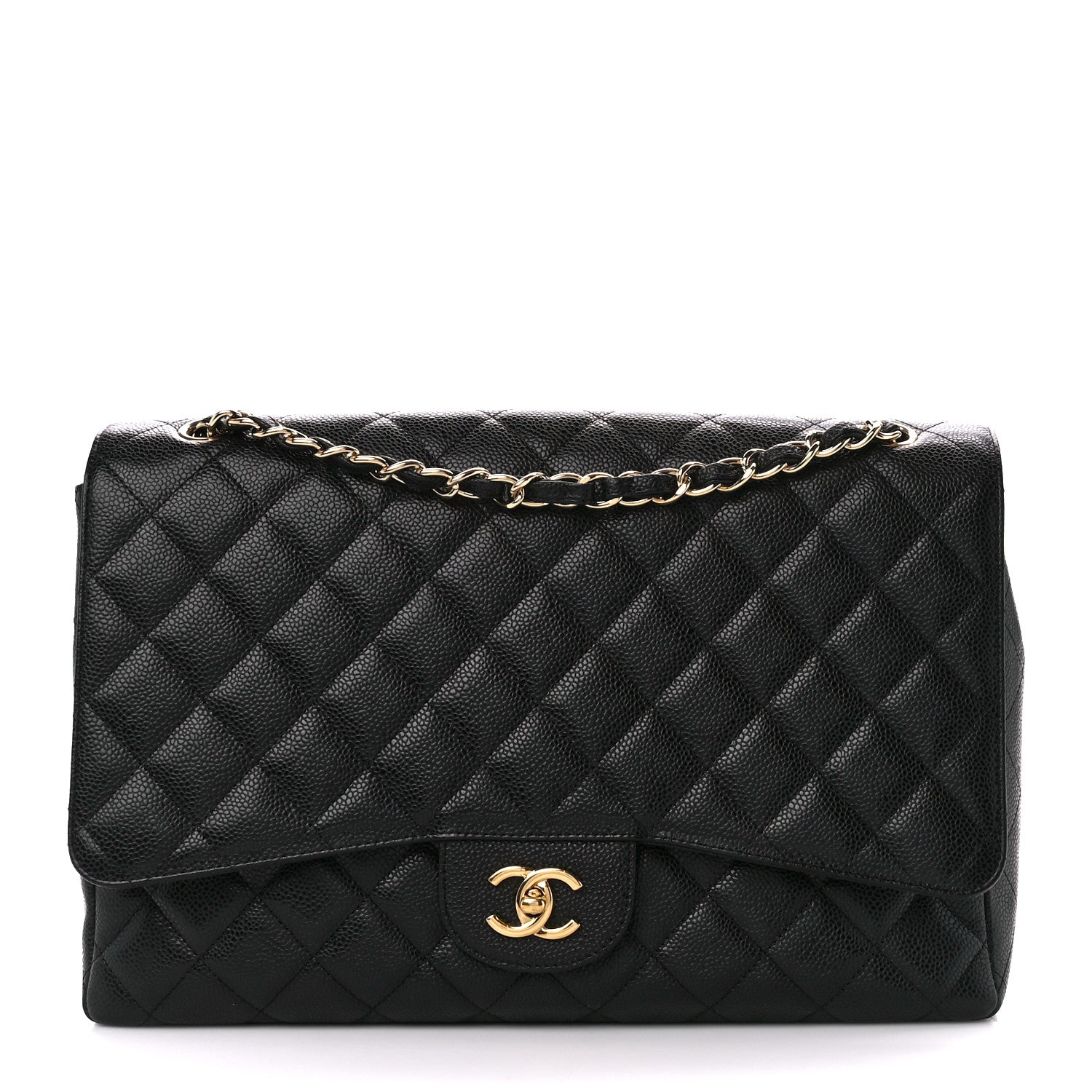 Chanel Caviar Quilted Maxi Single Flap Black 1 of 11