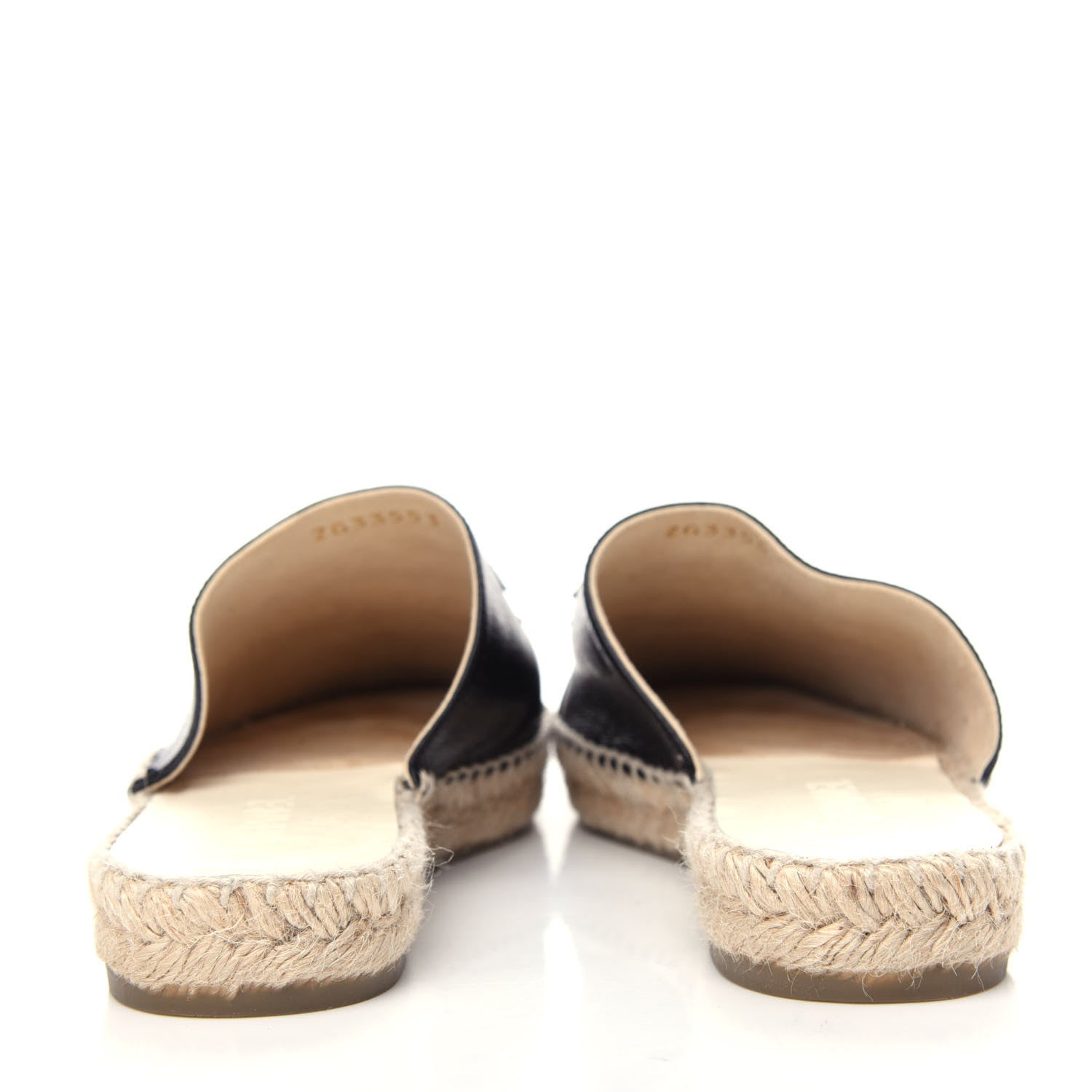 Chanel Goatskin Patent CC Espadrille Mules 38 Black 7 of 11