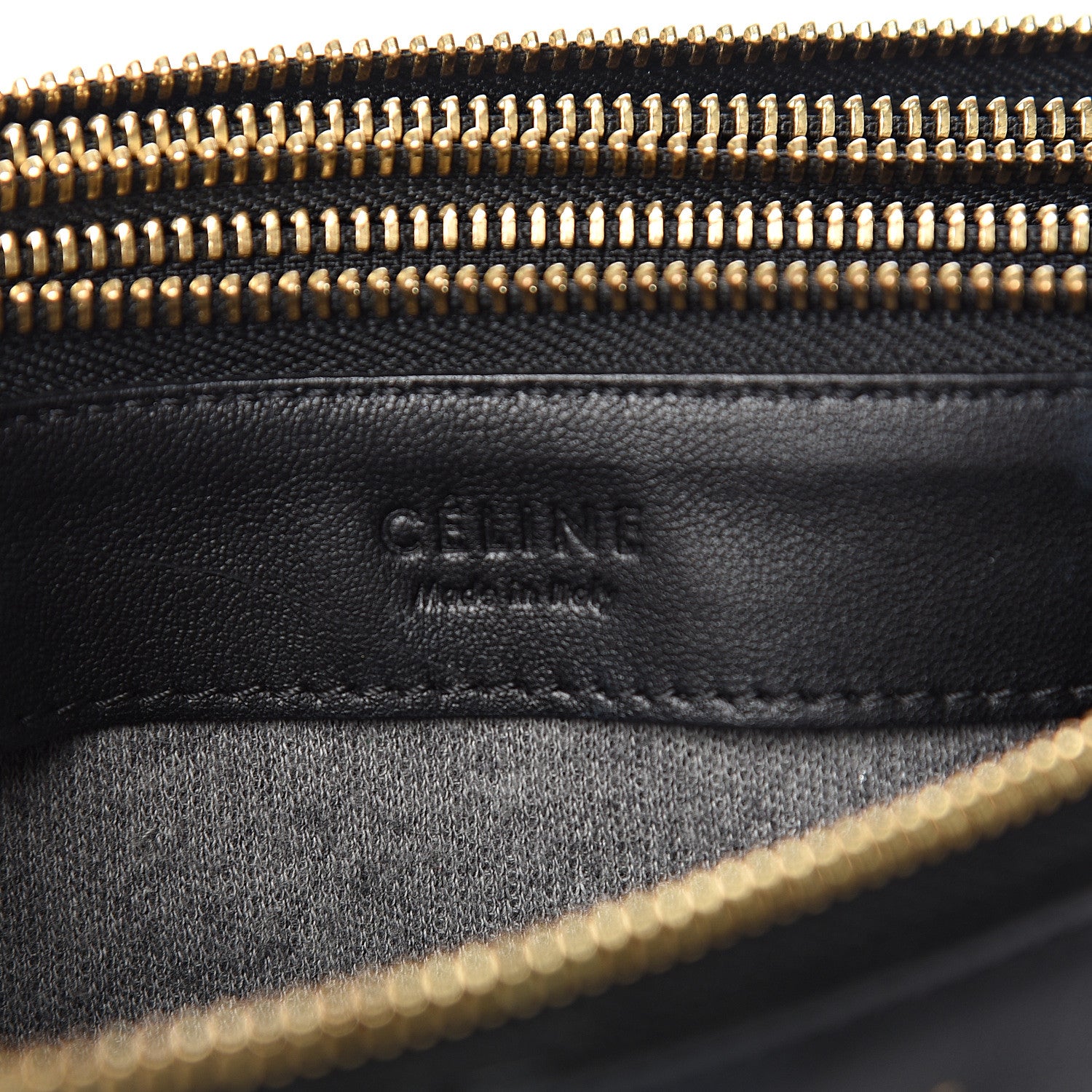 Celine Lambskin Small Trio Crossbody Bag Black 8 of 14