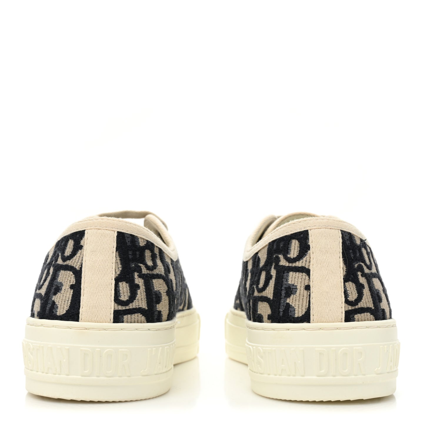 Canvas Oblique Walk'N'Dior Low Top Sneakers 36.5 Deep Blue