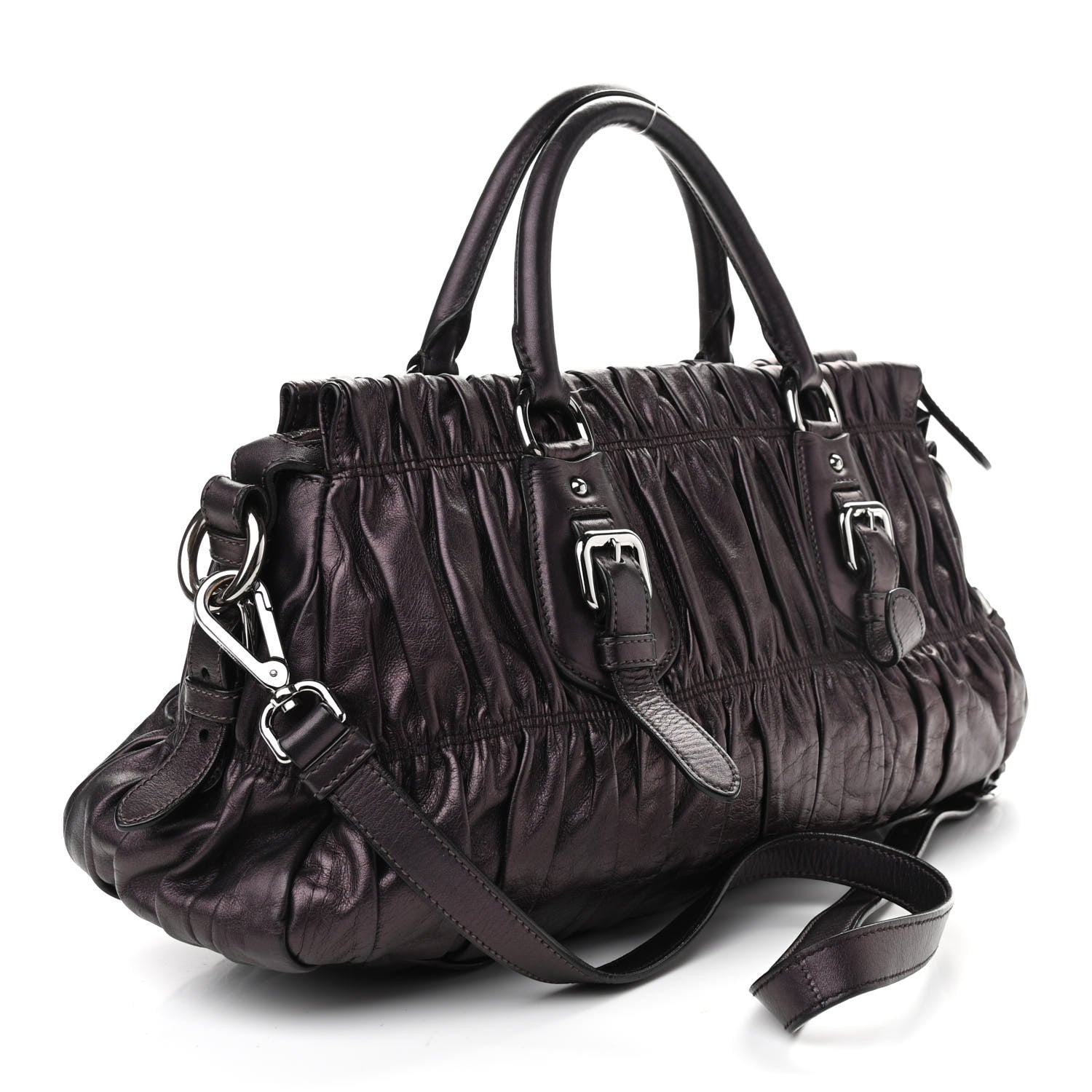 Prada Nappa Gaufre Shopping Satchel Ribes 3 of 9