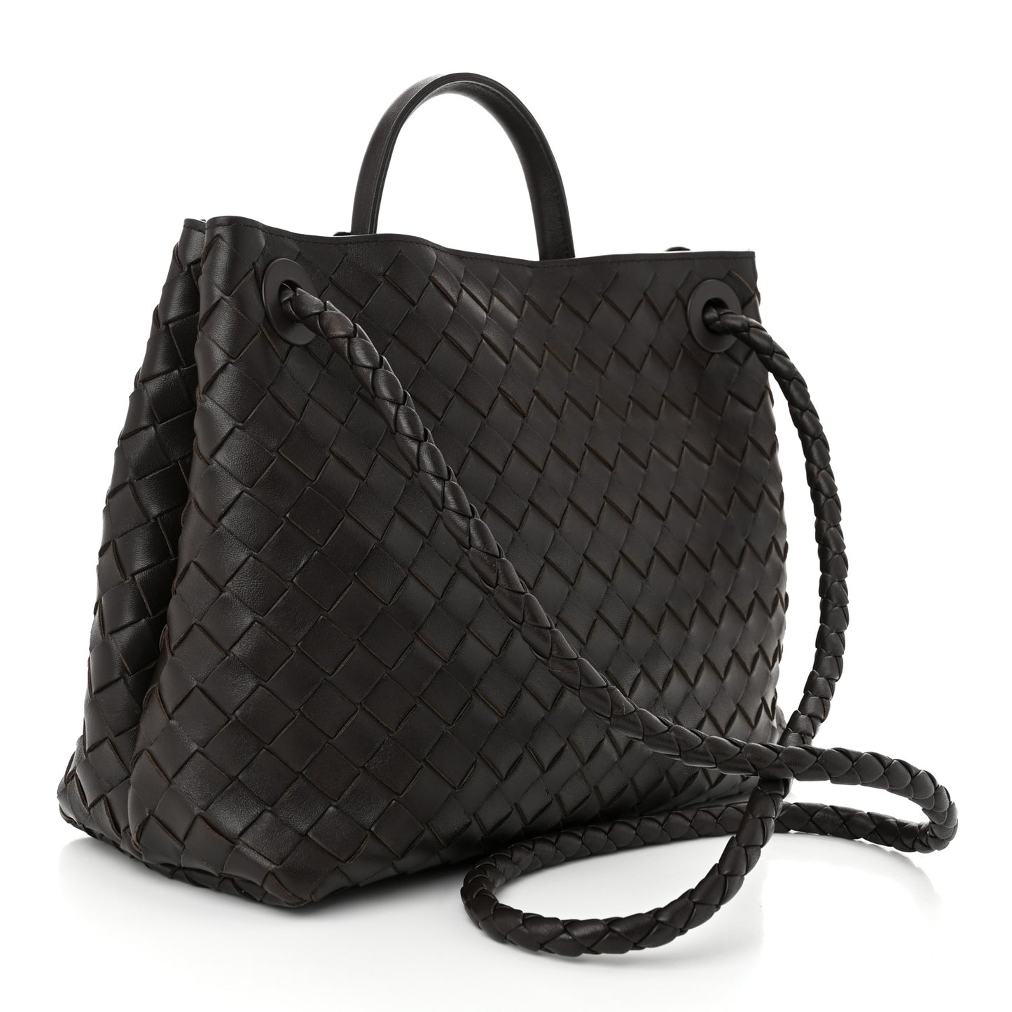 Nappa Intrecciato Medium Andiamo Shoulder Bag Fondant