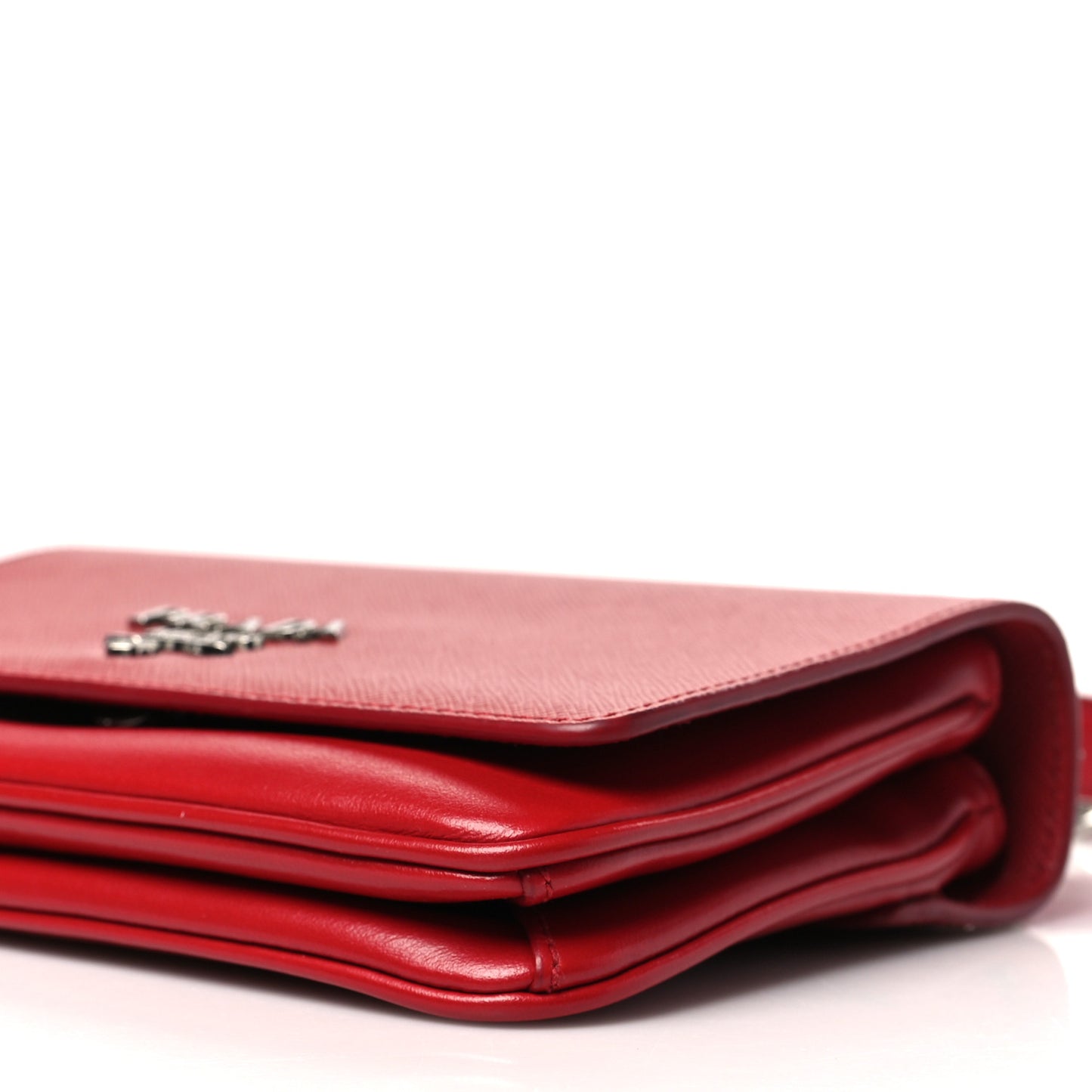 Saffiano Nappa Chain Shoulder Bag Rosso