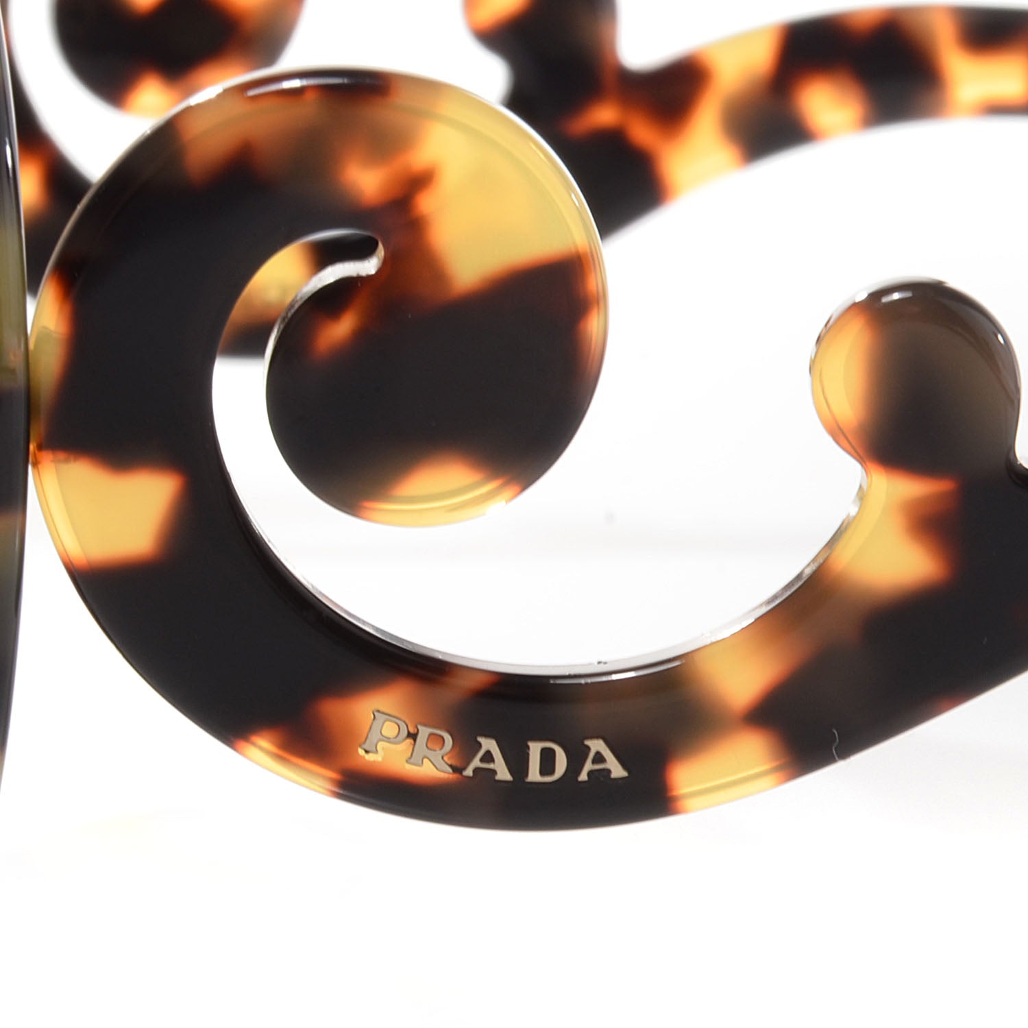 Prada Tortoise Shell Baroque Sunglasses SPR 27N Black 2 of 5