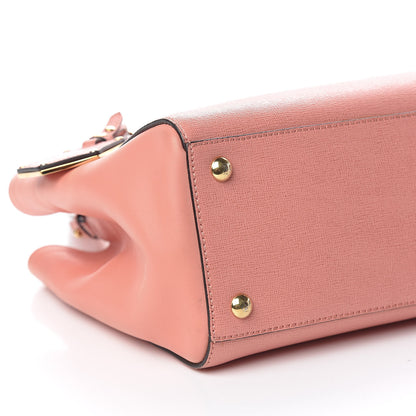 Fendi Vitello Elite Petite 2Jours Tote Pesca 14 of 15