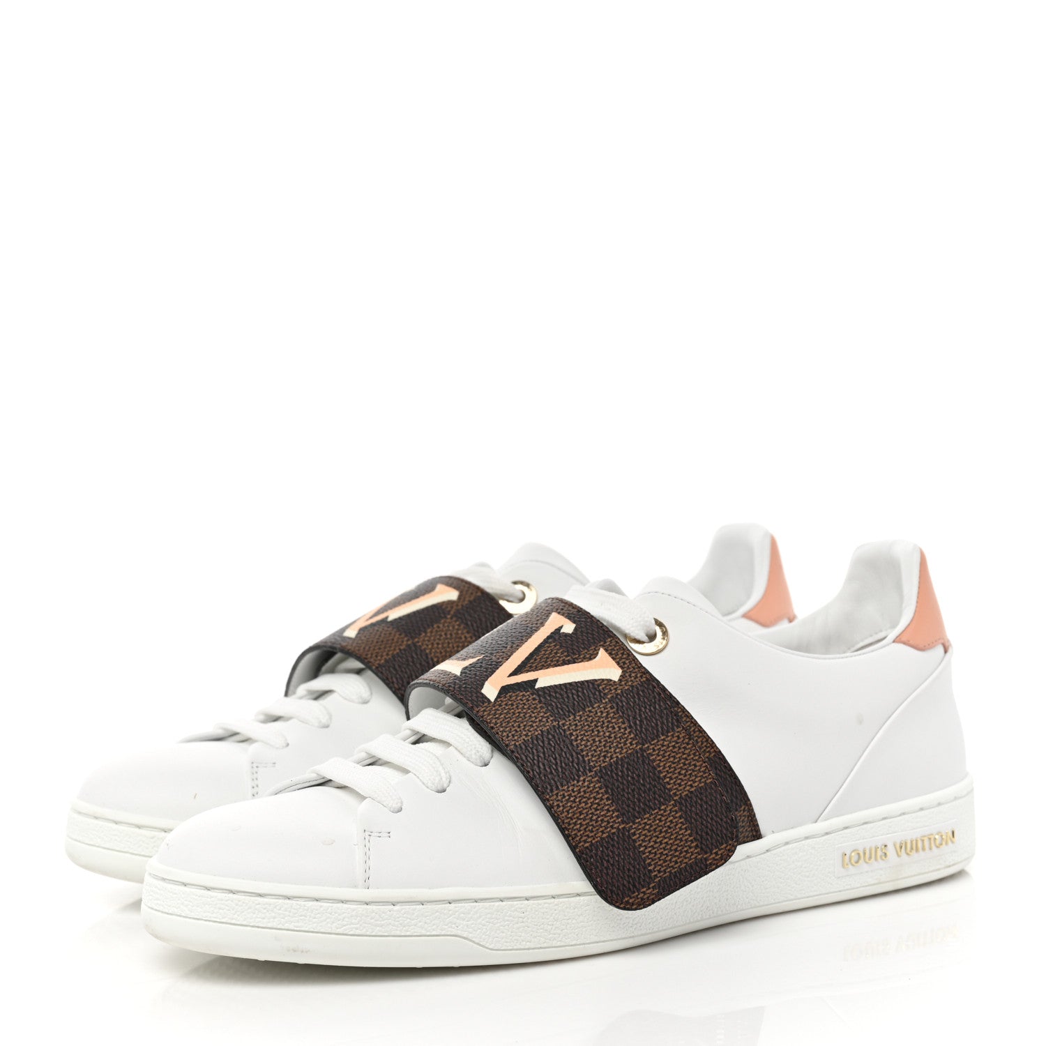 Louis Vuitton Damier Ebene Front Row Sneaker 39 White 3 of 9
