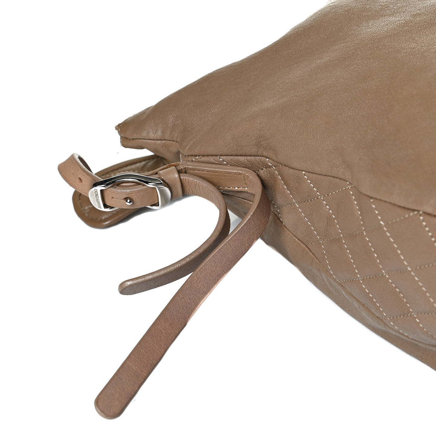 Lambskin Biker Hobo Beige