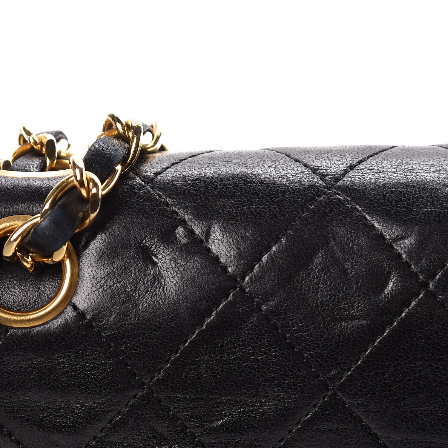 Chanel Lambskin Quilted Medium Double Flap Black 16 of 19