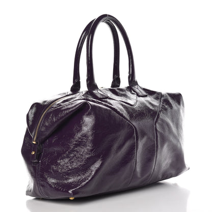 Saint Laurent Textured Patent Medium Easy Sac Purple 3 of 14