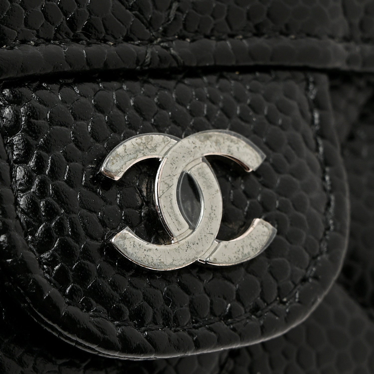 Chanel Caviar Quilted Flap Card Holder Wallet Black 9 of 10