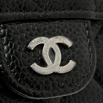 Chanel Caviar Quilted Flap Card Holder Wallet Black 9 of 10