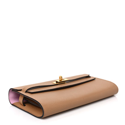 Hermes Epsom Verso Kelly Wallet To Go Chai Mauve Sylvestre 5 of 8