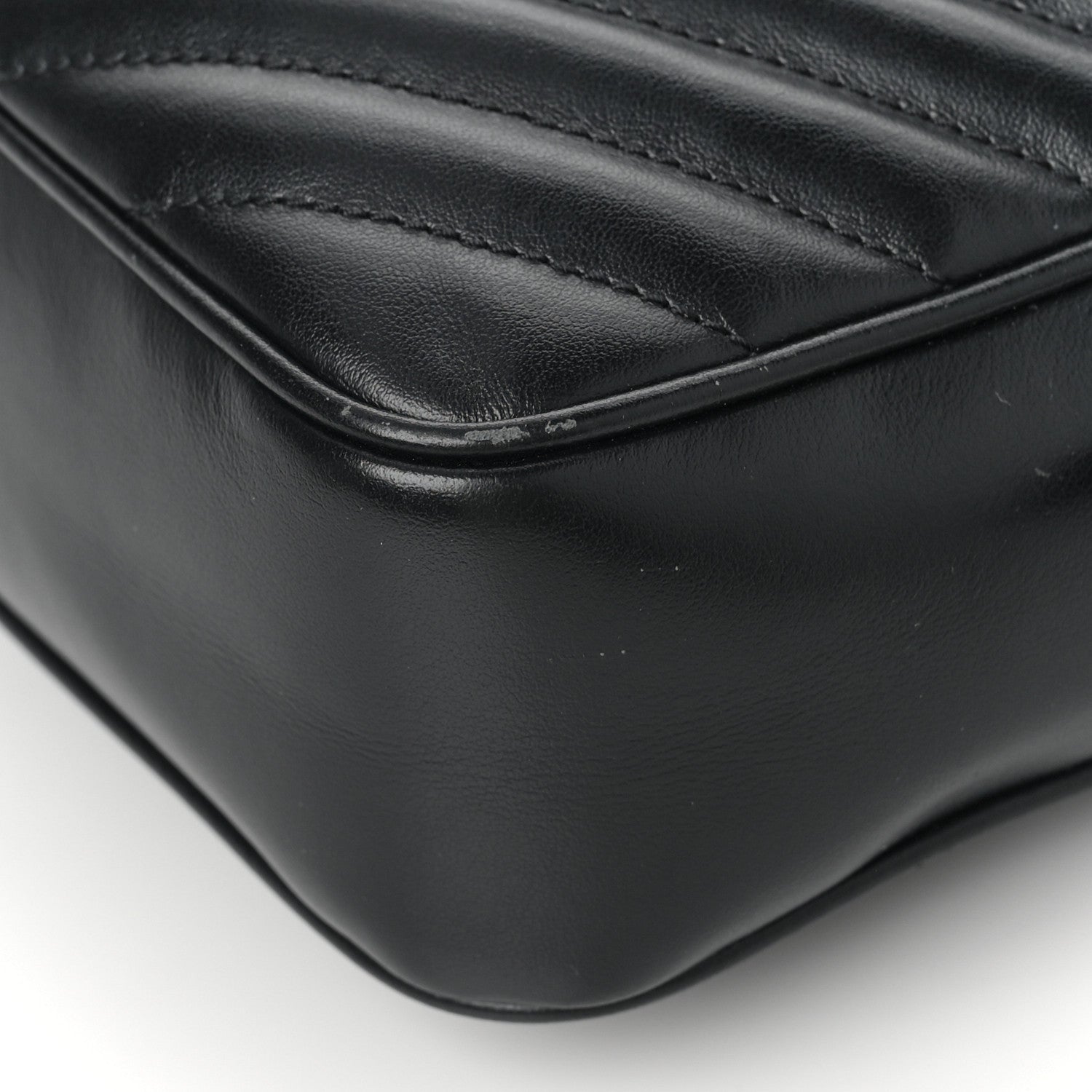 Saint Laurent Calfskin Matelasse Monogram Lou Camera Bag Black 8 of 10