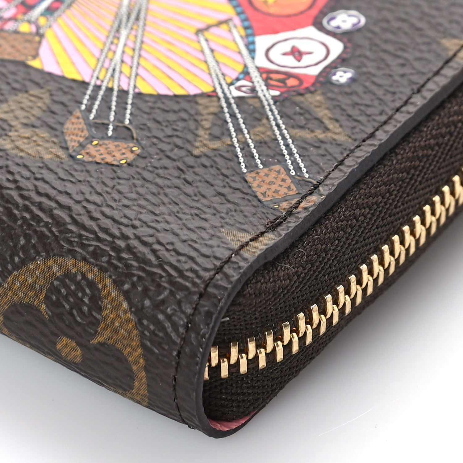 Louis Vuitton Monogram 2020 Christmas Animation Swing Ride Zippy Coin Purse Pink Poppy 8 of 9