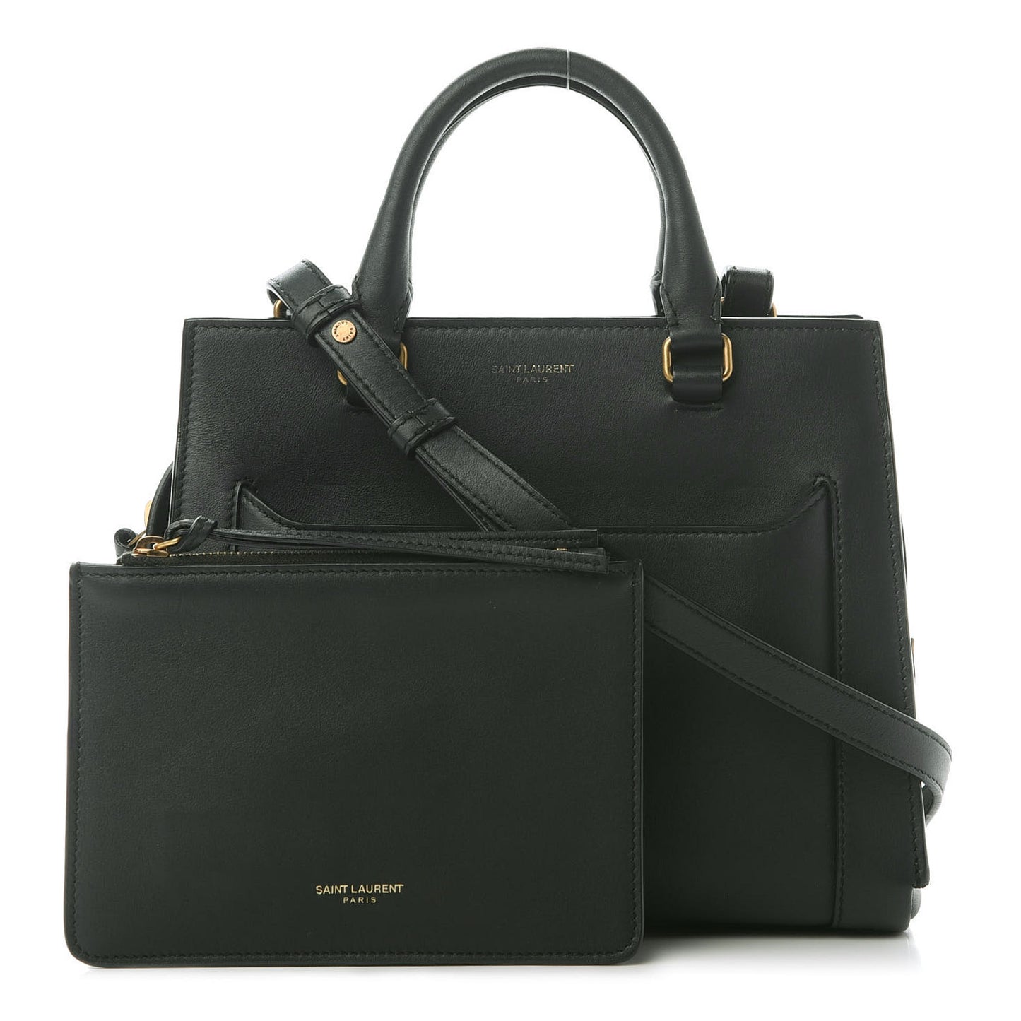 Smooth Calfskin Small East Side Tote Dark Green