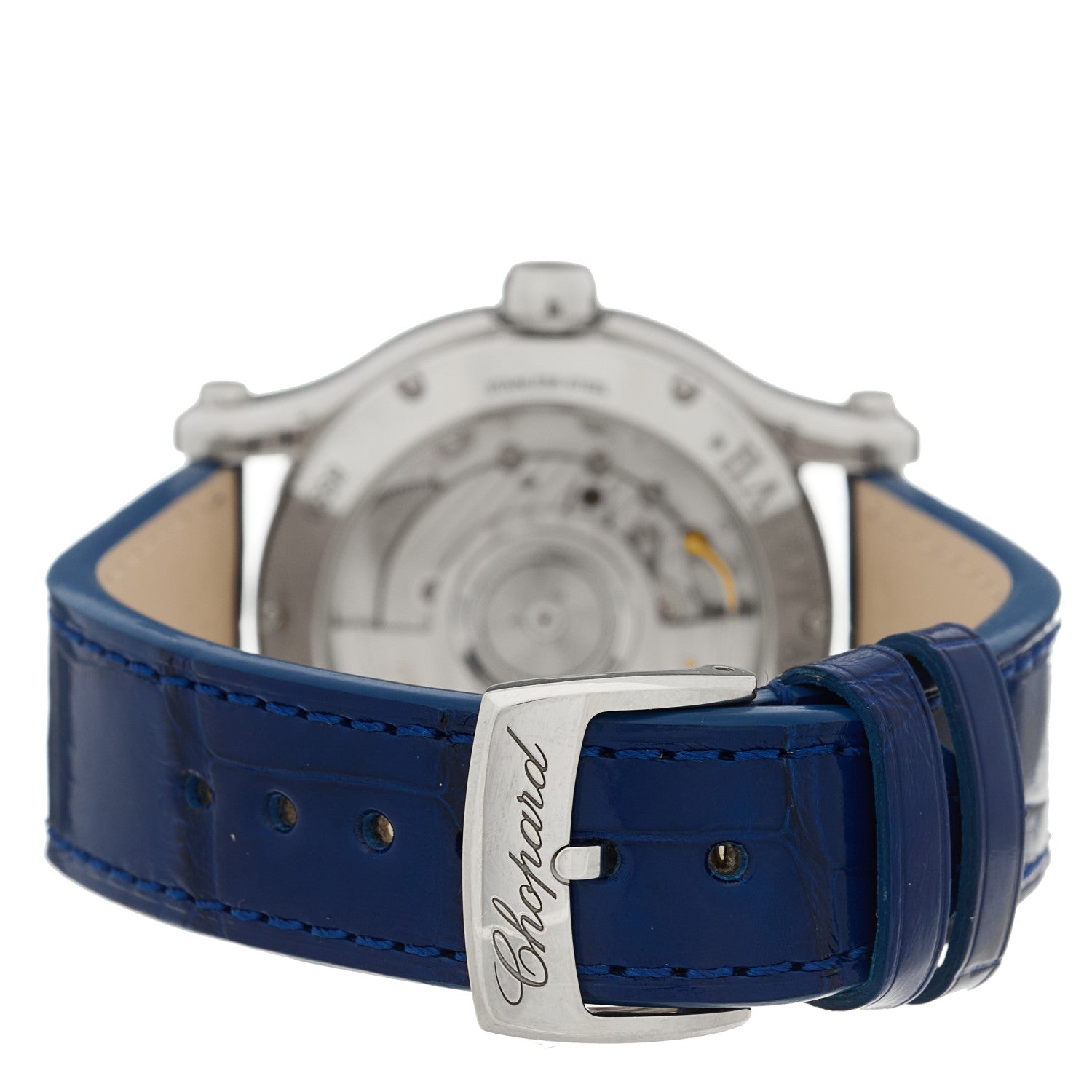 Chopard Stainless Steel Alligator Diamond 36mm Happy Sport Sun, Moon and Stars Automatic Watch 3 of 4