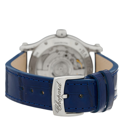 Chopard Stainless Steel Alligator Diamond 36mm Happy Sport Sun, Moon and Stars Automatic Watch 3 of 4