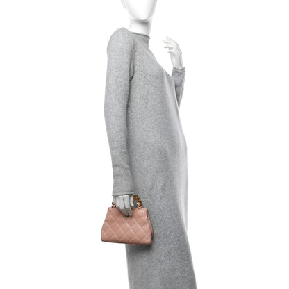 Chanel Lambskin Quilted Mini Evening Bag Pink 2 of 14