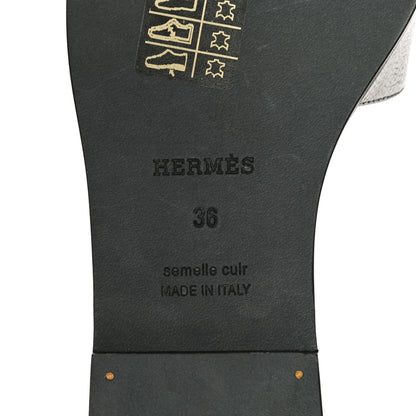 Hermes Epsom View Sandals 36 Argent 9 of 17