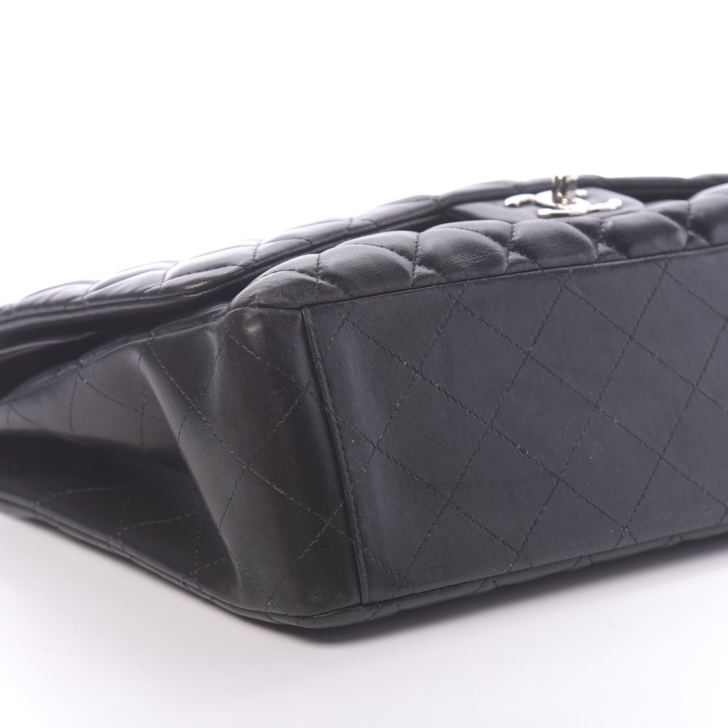 Chanel Lambskin Quilted Maxi Double Flap Black 8 of 15