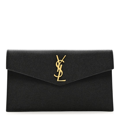 Saint Laurent Grain De Poudre Uptown Pouch Black 1 of 7