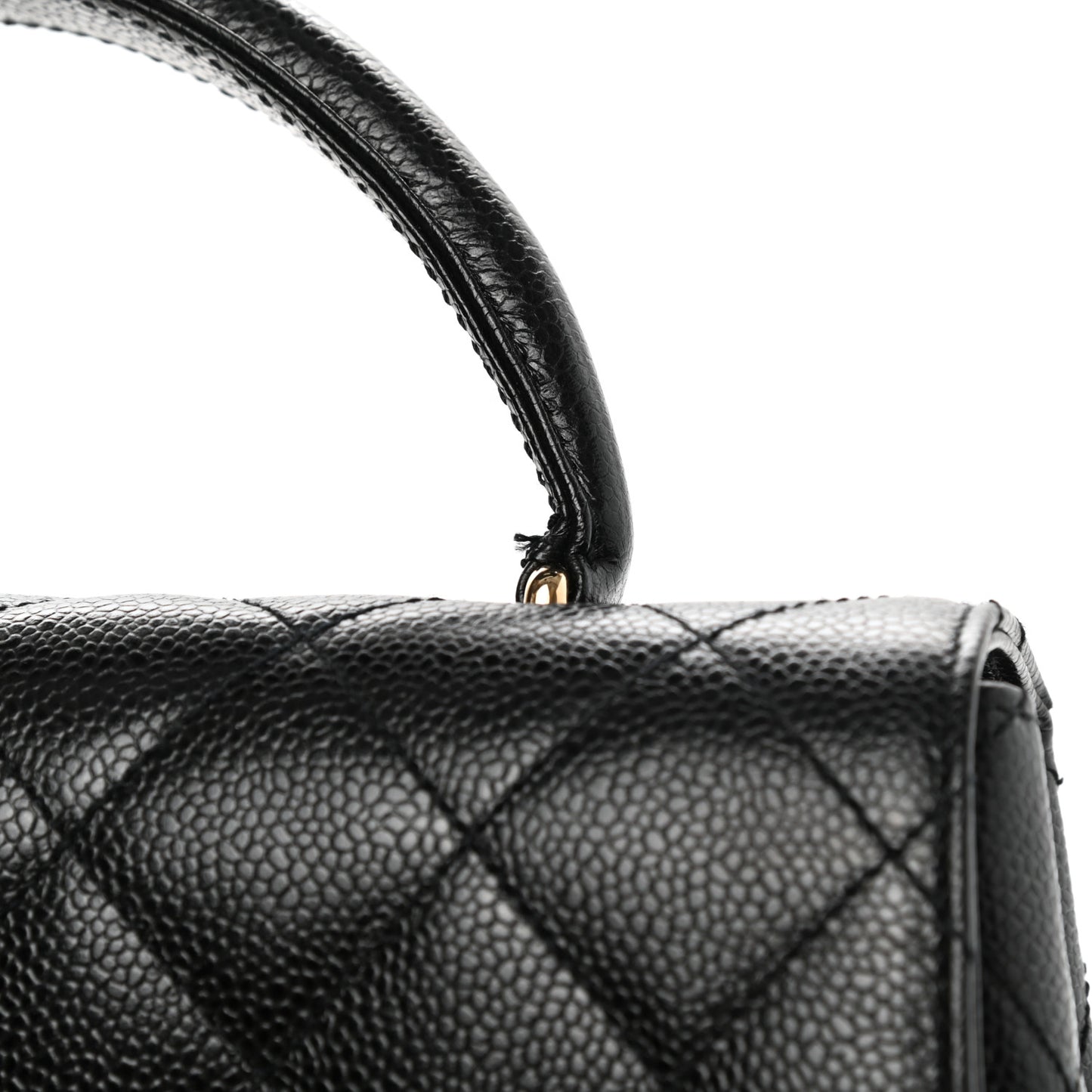 Caviar Quilted Jumbo Kelly Flap Black