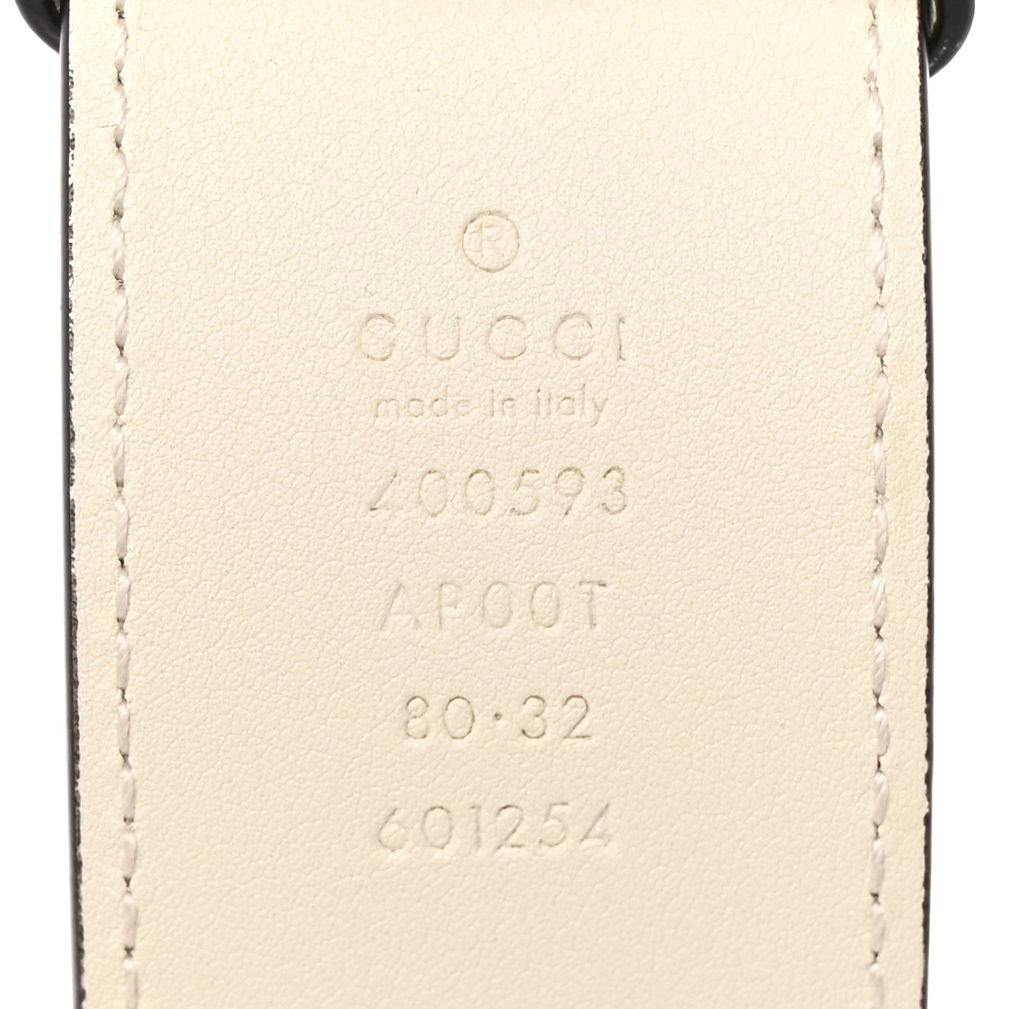 Calfskin Double G 40mm Belt 80 32 Mystic White