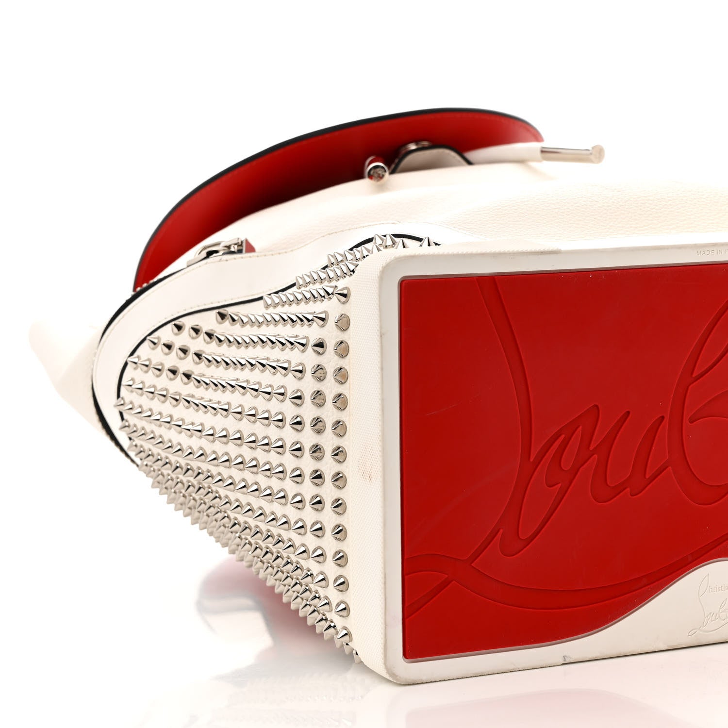 Christian Louboutin Calfskin Spiked Explorafunk Backpack White 8 of 11