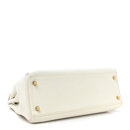 Hermes Taurillon Clemence Kelly Retourne 32 White 4 of 22