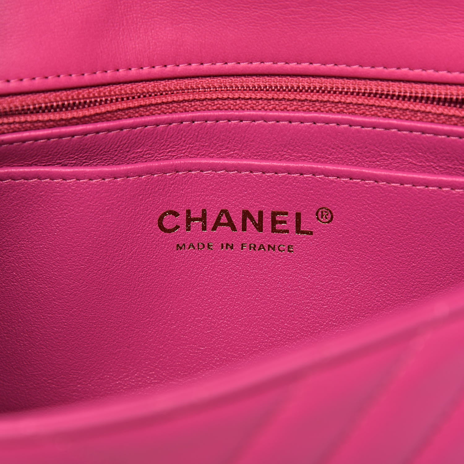 Chanel Lambskin Chevron Quilted Mini Rectangular Flap Pink 6 of 11