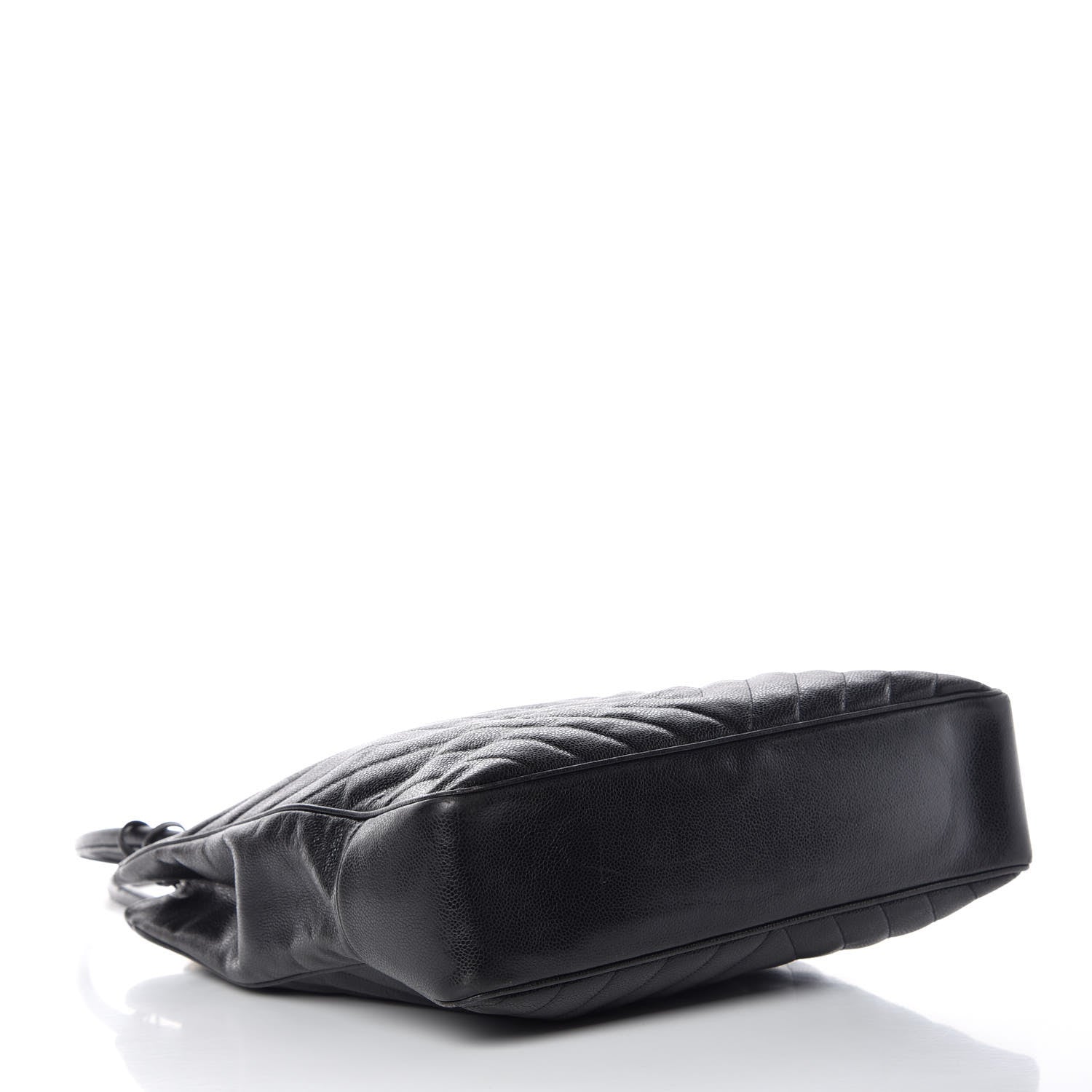 Chanel Caviar Chevron Quilted Shoulder Bag Black 4 of 14