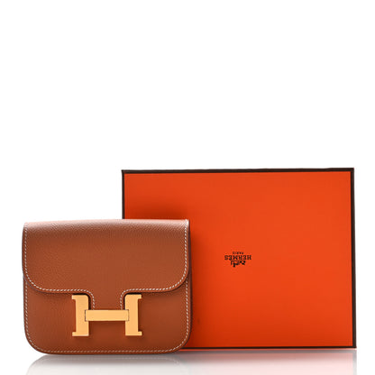 Hermes Evercolor Constance Slim Wallet Gold 9 of 9
