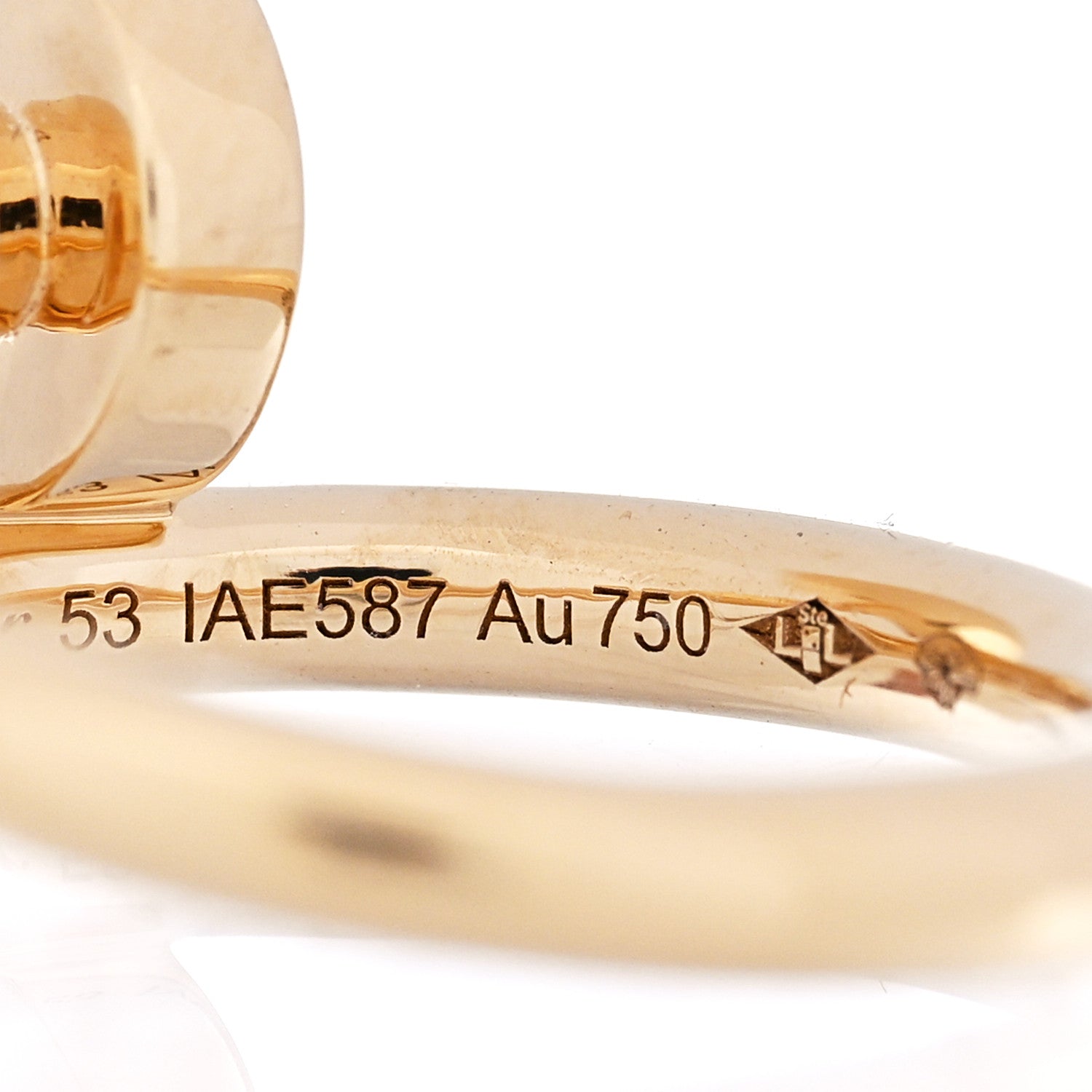 Cartier 18K Yellow Gold Juste Un Clou Ring 53 6.25 5 of 7