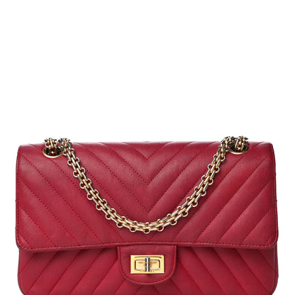 Chanel Calfskin Chevron Quilted 2.55 Reissue 225 Flap Red 8 of 25