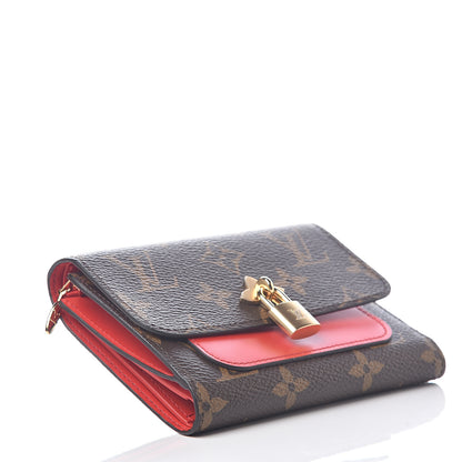 Louis Vuitton Monogram Flower Lock Compact Wallet Coquelicot 3 of 6