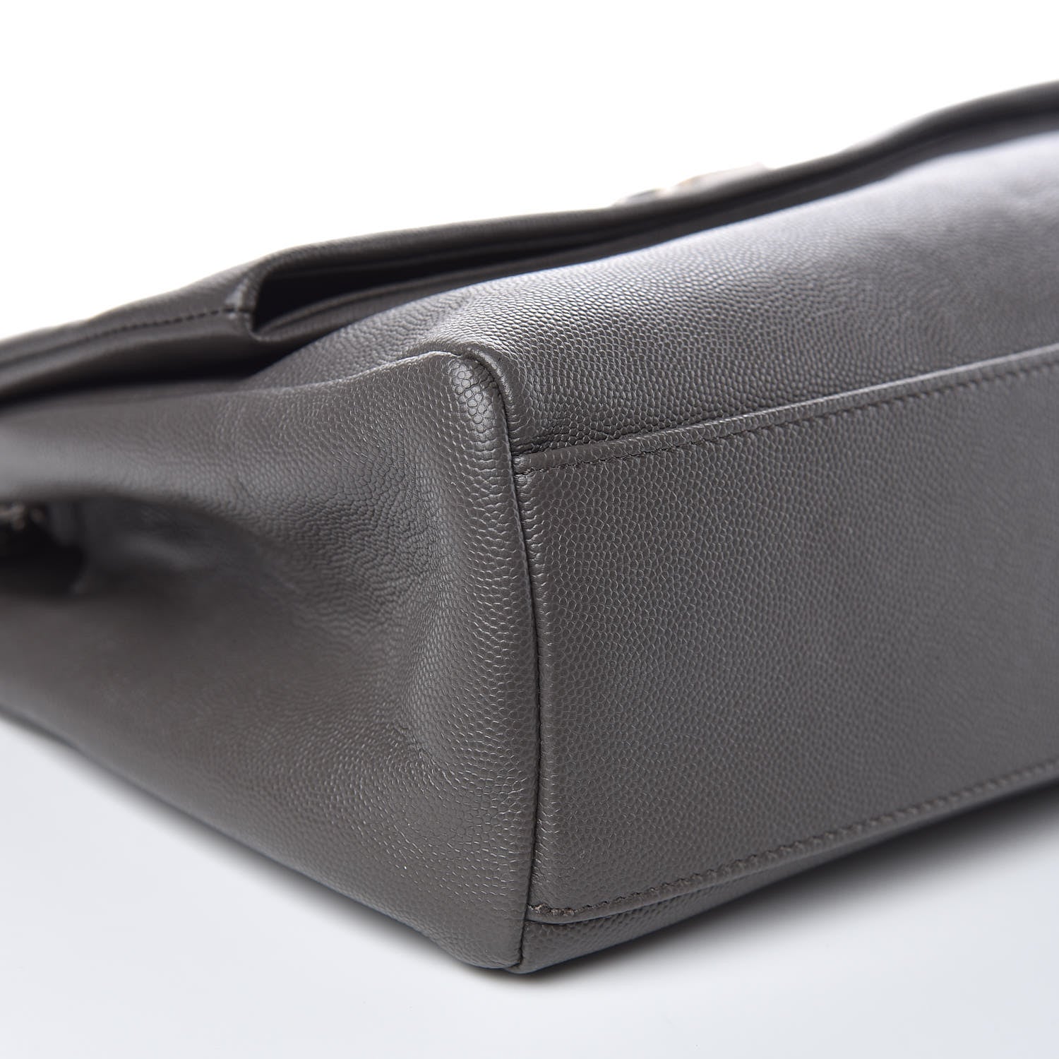 Saint Laurent Grain De Poudre Medium West Hollywood Monogram Fold-Over Earth 8 of 9